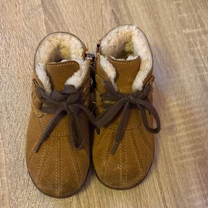UGG Tan Kids Boots with Cream Lining